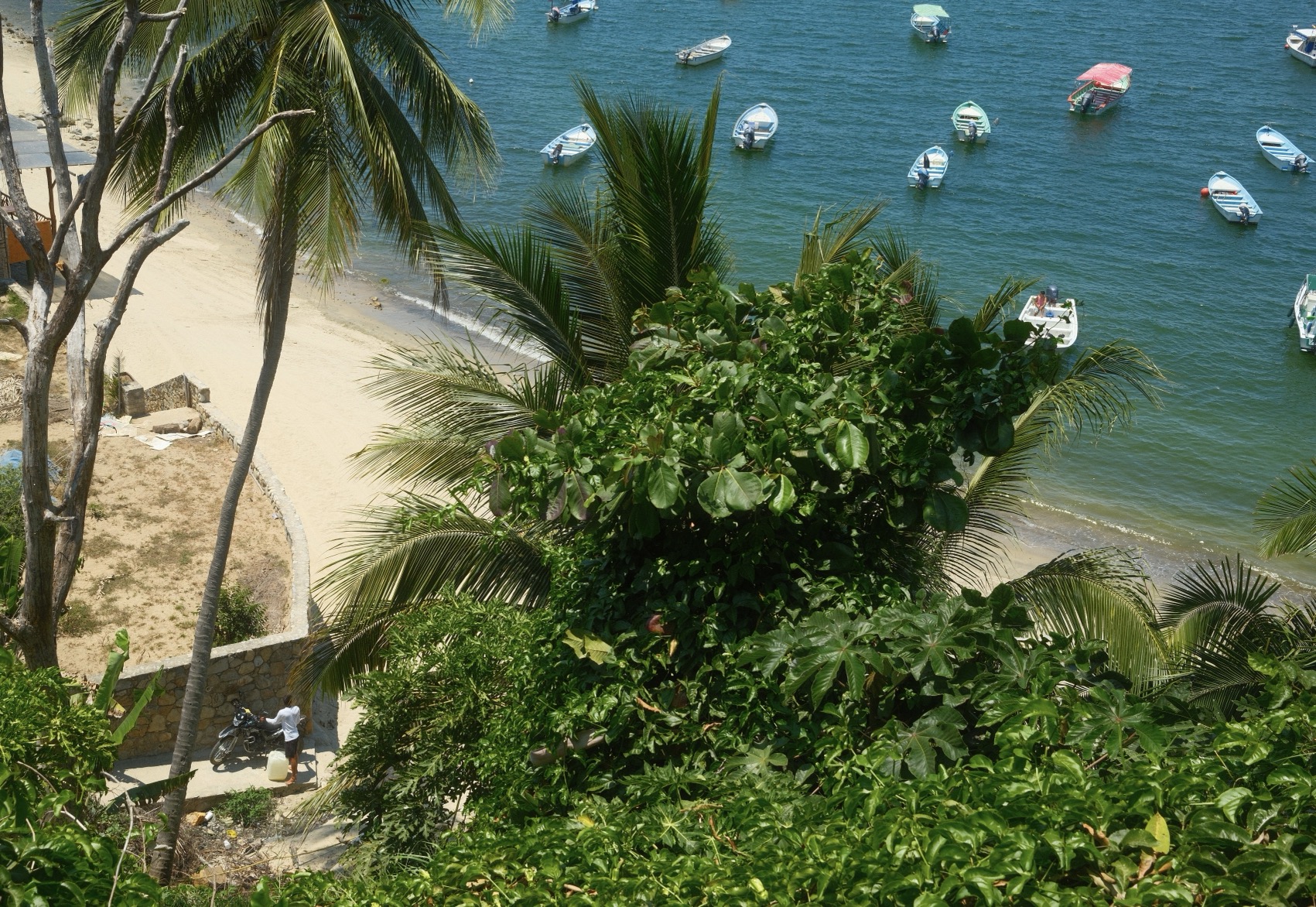 The cove of boats in Yelapa